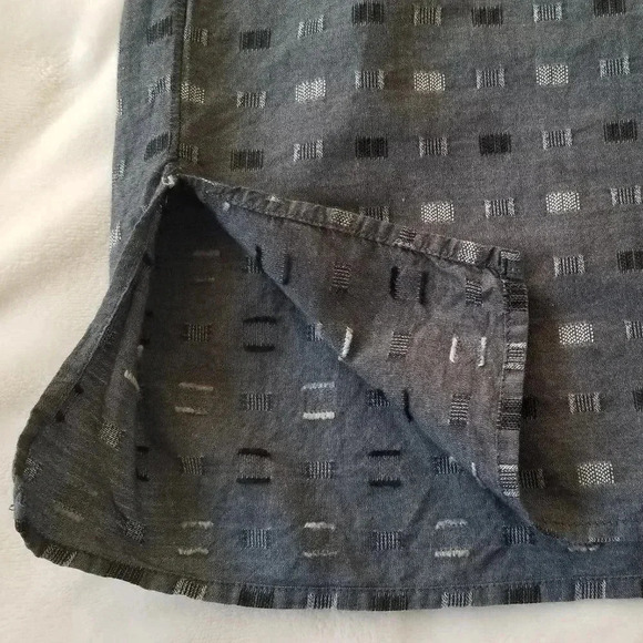 Equilibrio Men's Button Down Gray Medium Shirt - Picture 5 of 5